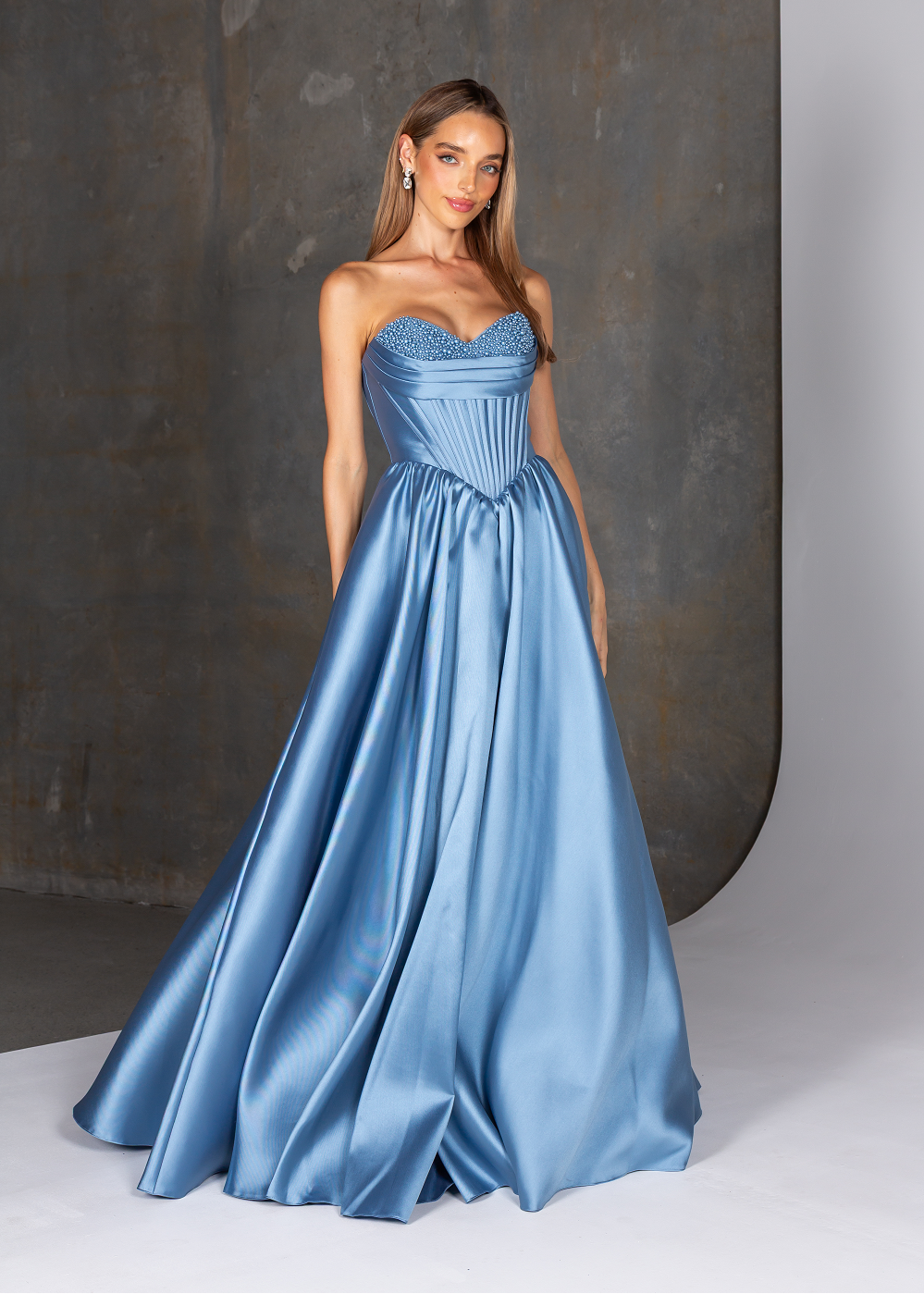 dresses for formal australia Tina Holly Couture TE003 Aqua Blue Satin Silky Dress Aqua / 4 AUS Visit our Gold Coast Australia Showroom to try our Prom Dresses in Formal Gowns and Dresses Online
