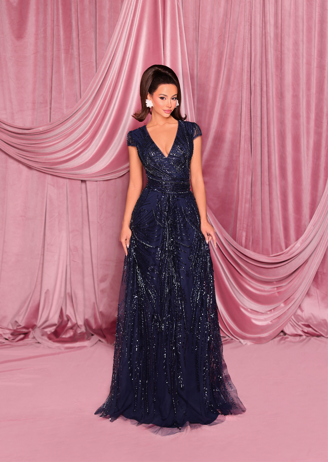 princess polly baby blue dress Blue windsor sequin main image 1
