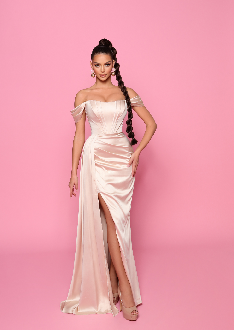 bridesmaid dress stores sydney Plus Size Sleeveless Maxi Evening Dress With Beading Belt