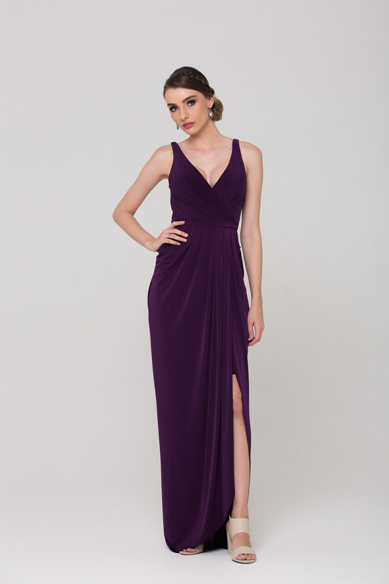 Gray purple bridesmaid on sale dresses