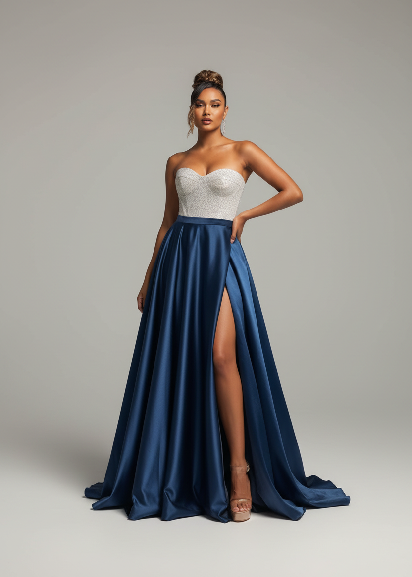 eros formal dress wear Gown – Windsor & Lux powder blue Audrey Black Puff Sleeve line wedding dress with Color:BOHO ENCHANCE MOCHA